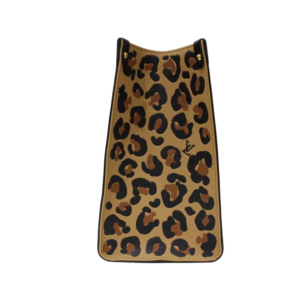 Louis Vuitton Wild Heart On the Go Empreinte Leopard Shoulder Tote Bag Black - Picture 4 of 7